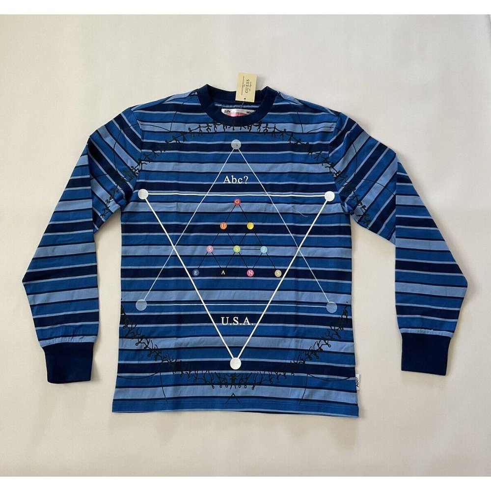 Advisory Board Crystals x Guess the source long sleeve t-shirt blue size S